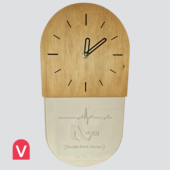 Wooden Plexi Clock-1